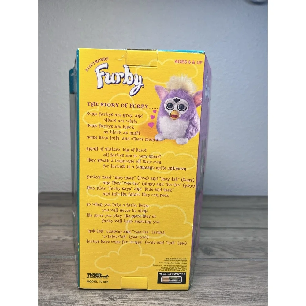 1998 Furby Special Limited Edition Spring Lavender Purple White NIB Sealed VTG